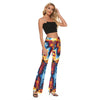 Abstract Psychedelic Art Liquid Fractals Waves Swirls Paint Lsd Dmt Print Women's Skinny Flare Pants