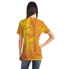 Golden Liquid Paint Swirls Psychedelic Waves Unisex T-shirt - kayzers