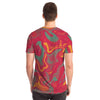 Red Smoke Liquid Abstract Sunset Paint Yellow Ombre Iridescence Unisex T-shirt - kayzers