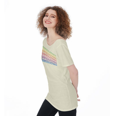 Unfuckwithable Print Women's Off-Shoulder T-Shirt