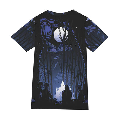 Camping Bear Forest Print Men's O-Neck T-Shirt | Cotton