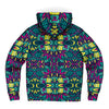 Ethnic Tribal Festive Pattern Zip Up Microfleece Hoodie - kayzers