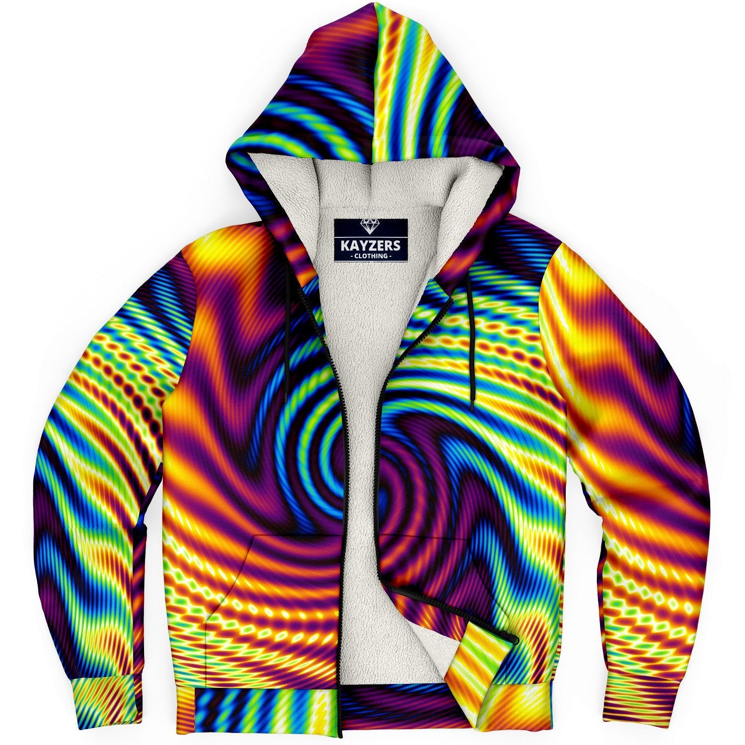 Psychedelic Fractal Spirals Optical Illusion LSD Dmt Microfleece