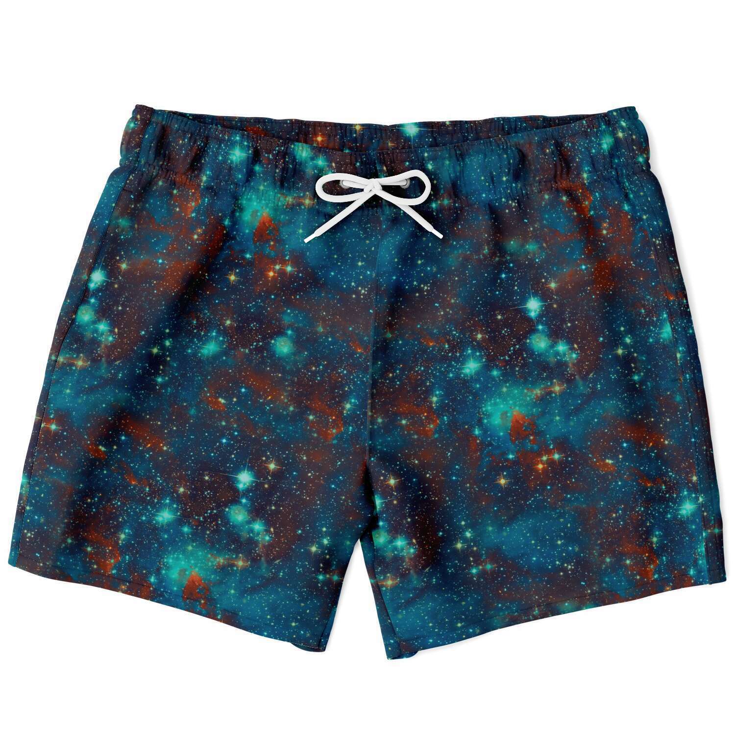 Quick Dry Blue Sky Galaxy Stars Space Abstract Clouds Print Swim Trunks, Surf  Shorts, Running Shorts