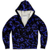 Galactic Glitter Blue Camo Unisex Microfleece Hoodie Jacket - kayzers