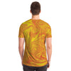 Golden Liquid Paint Swirls Psychedelic Waves Unisex T-shirt - kayzers