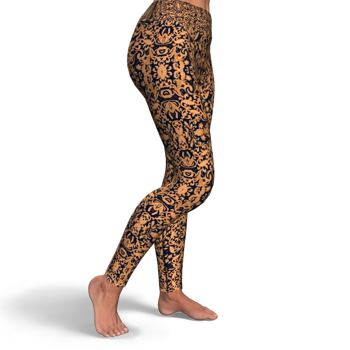 Leopard Print Women's High Waist Leggings, Tiger Print Women's Gym Yoga  Leggings, Workout Leggings