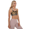 Real Natural Leopard Animal Print Padded Sports Bra