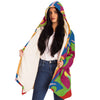 Abstract Colorful Liquid Psychedelic Print Unisex Microfleece Luxurious Cloak - kayzers