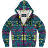 Ethnic Tribal Festive Pattern Zip Up Microfleece Hoodie - kayzers