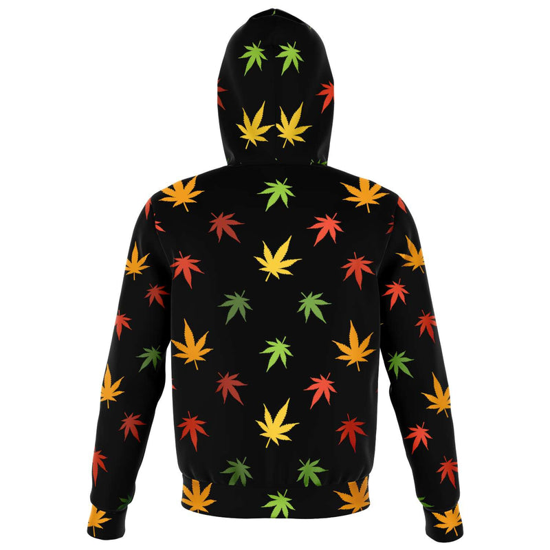 Weed Leaf Zip up Hoodie, Cannabis Leaf Hoodie, Psychedelic Hoodie, 420 Hoodie, Marijuana Hoodie