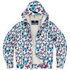 Butterfly Print Unisex Microfleece Zip Up Hoodie - kayzers