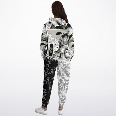 Savage Samurai Day Night Camo Mix Unisex Matching 2 Pc Joggers And Hoodie Set - kayzers