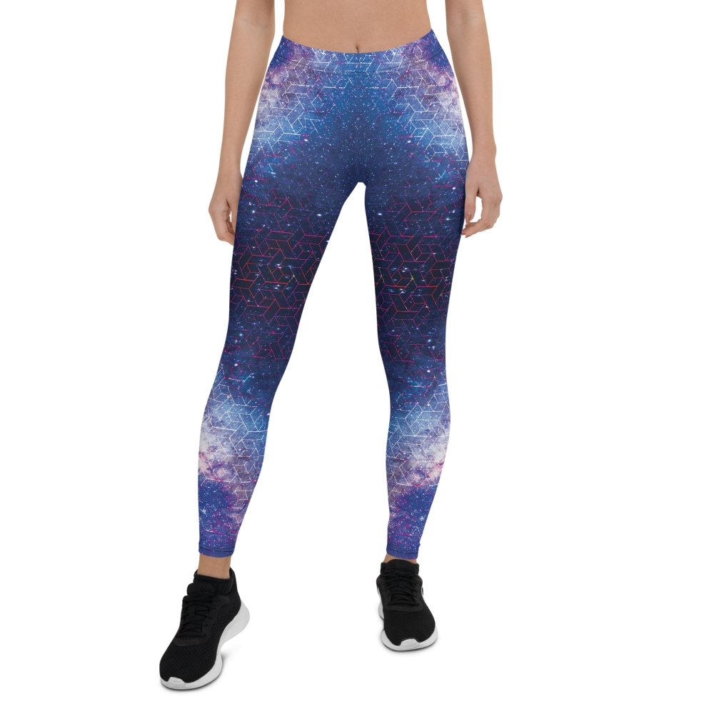 Starburst Galaxy Leggings | Space Nebula High Res Design Activewear