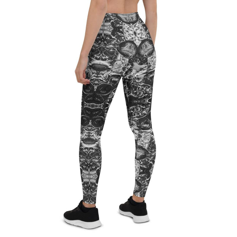 Liquid Marble Light Grey Leggings