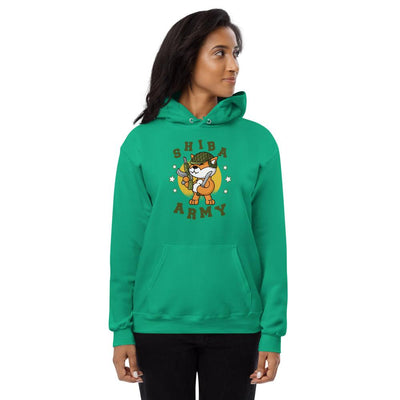 Shiba Army Unisex fleece Eco Friendly Hoodie - kayzers