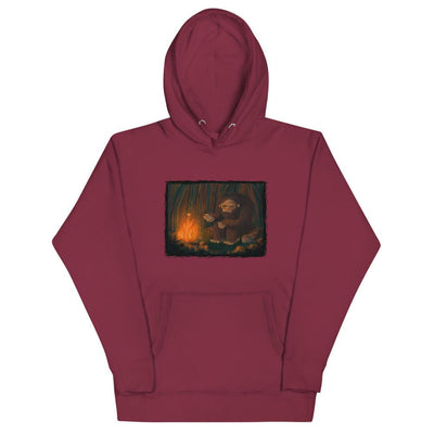 Big Foot Camping Bonfire Unisex Cotton Hoodie - kayzers