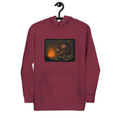 Big Foot Camping Bonfire Unisex Cotton Hoodie - kayzers